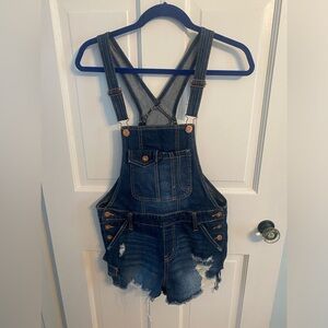 Small jean short overalls